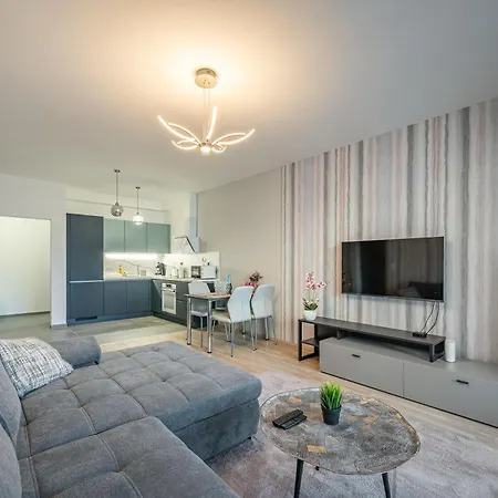 With Garage And Balcony In Center *
